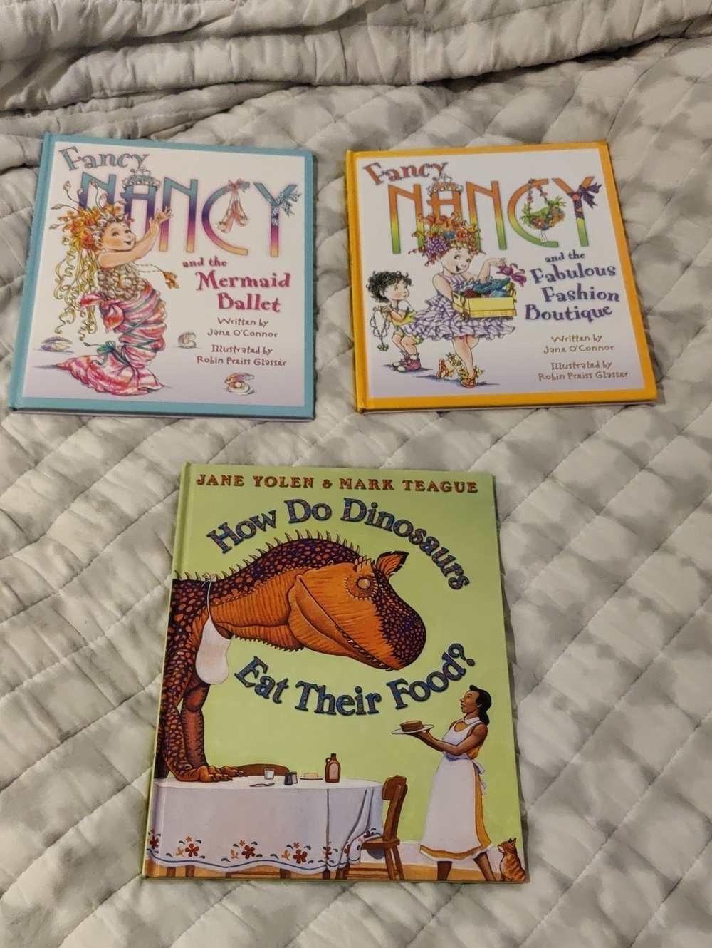 Fancy Nancy Book Set and How Do Dinosaurs? Colorful Children's Book Bundle Y2K